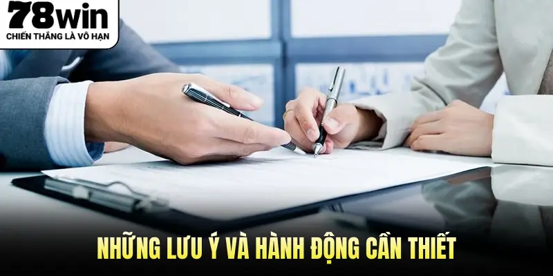 Những Lưu Ý và Hành Động Cần Thiết